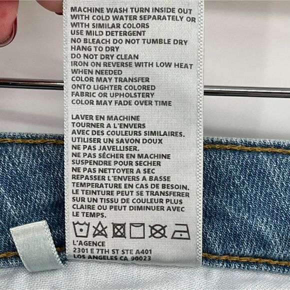 L'AGENCE High Line Skinny Classic Brasie Angle Jeans Raw Hem High Rise Women 27 - Picture 12 of 12